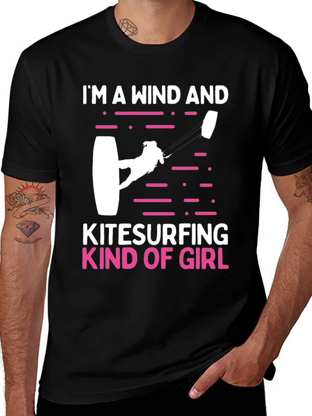 Wind and Kitesurfing Girl T-Shirt