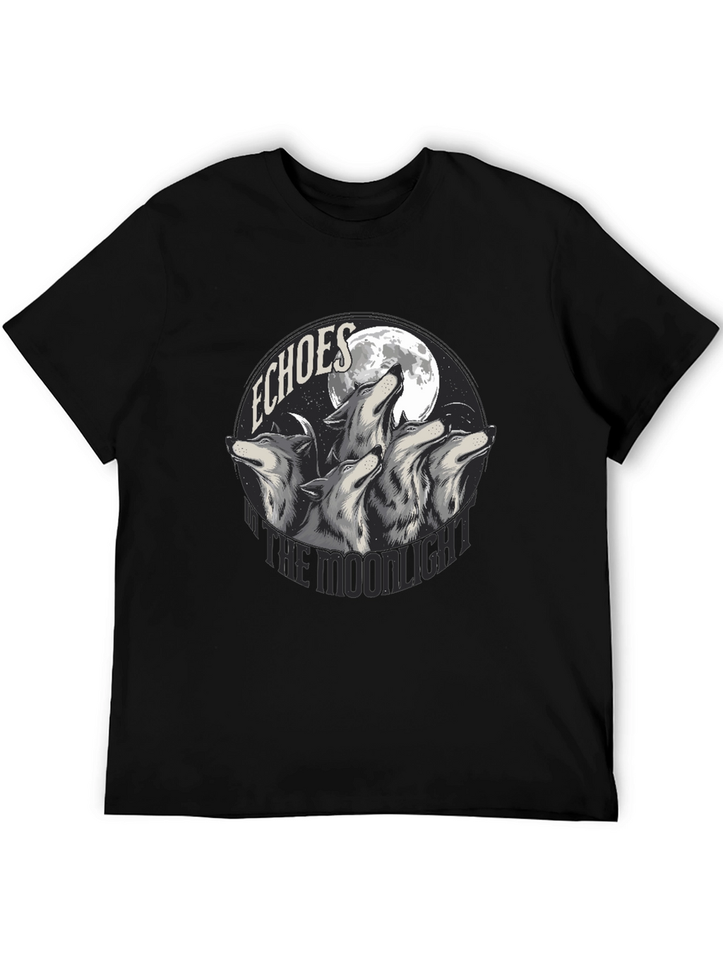 Echoes in the Moonlight Wolves Graphic T-Shirt