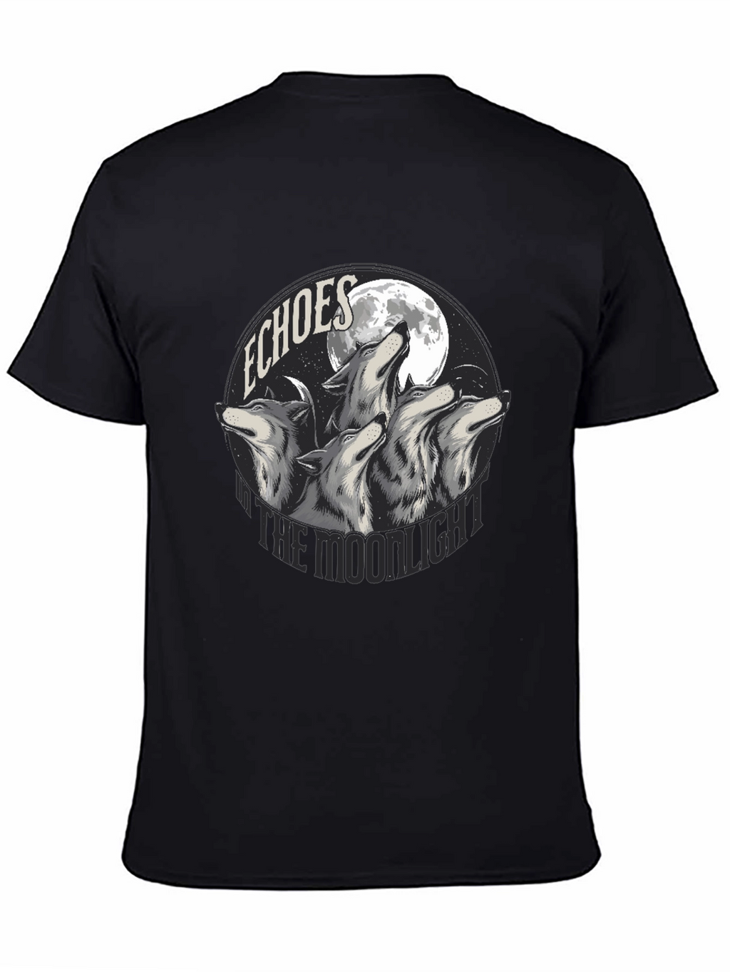 Echoes in the Moonlight Wolves Graphic T-Shirt