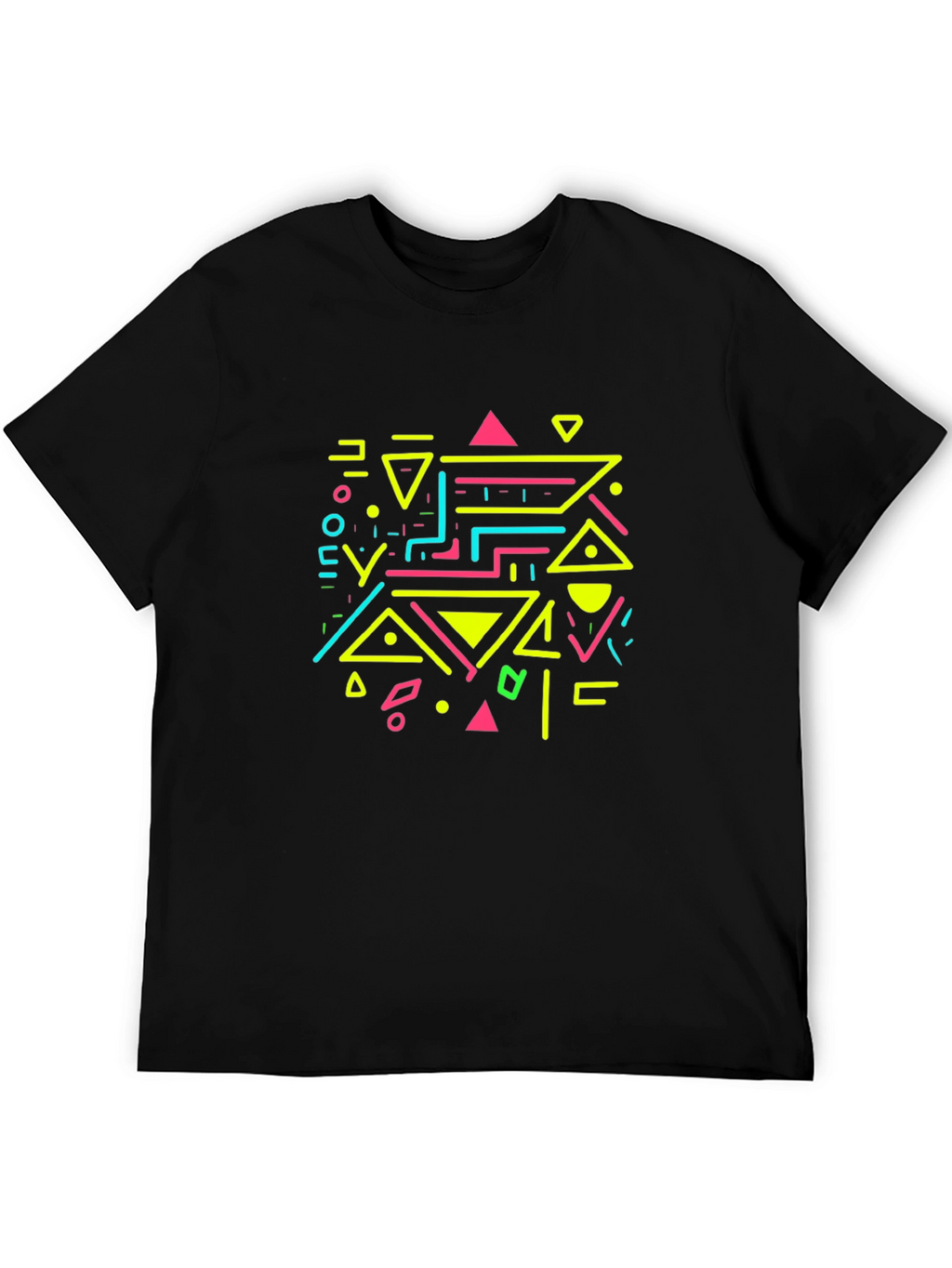 Retro Geometric Graphic Print T-Shirt