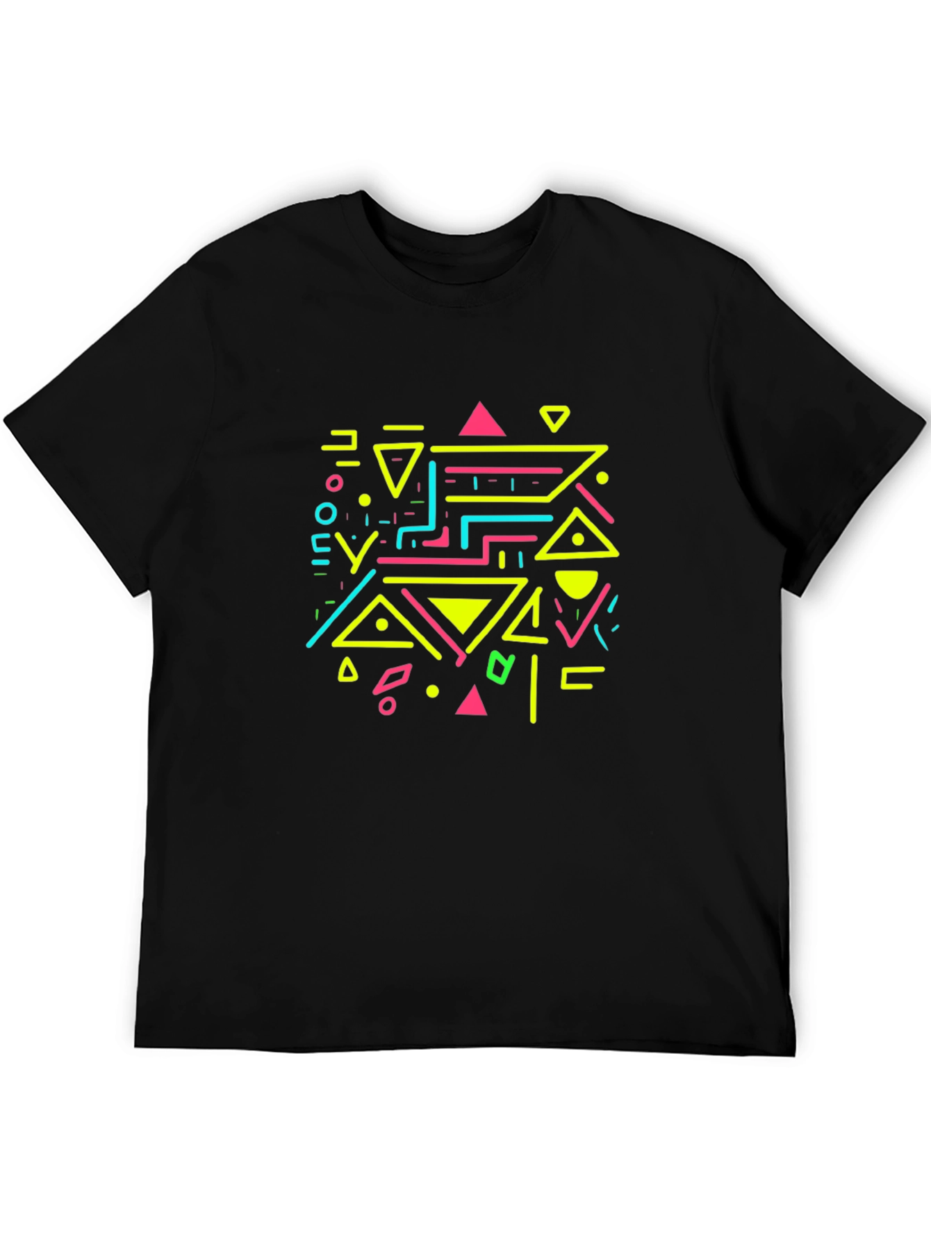 Retro Geometric Graphic Print T-Shirt