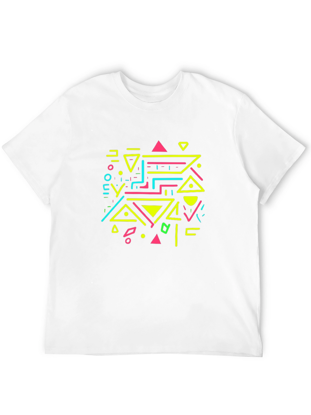 Retro Geometric Graphic Print T-Shirt