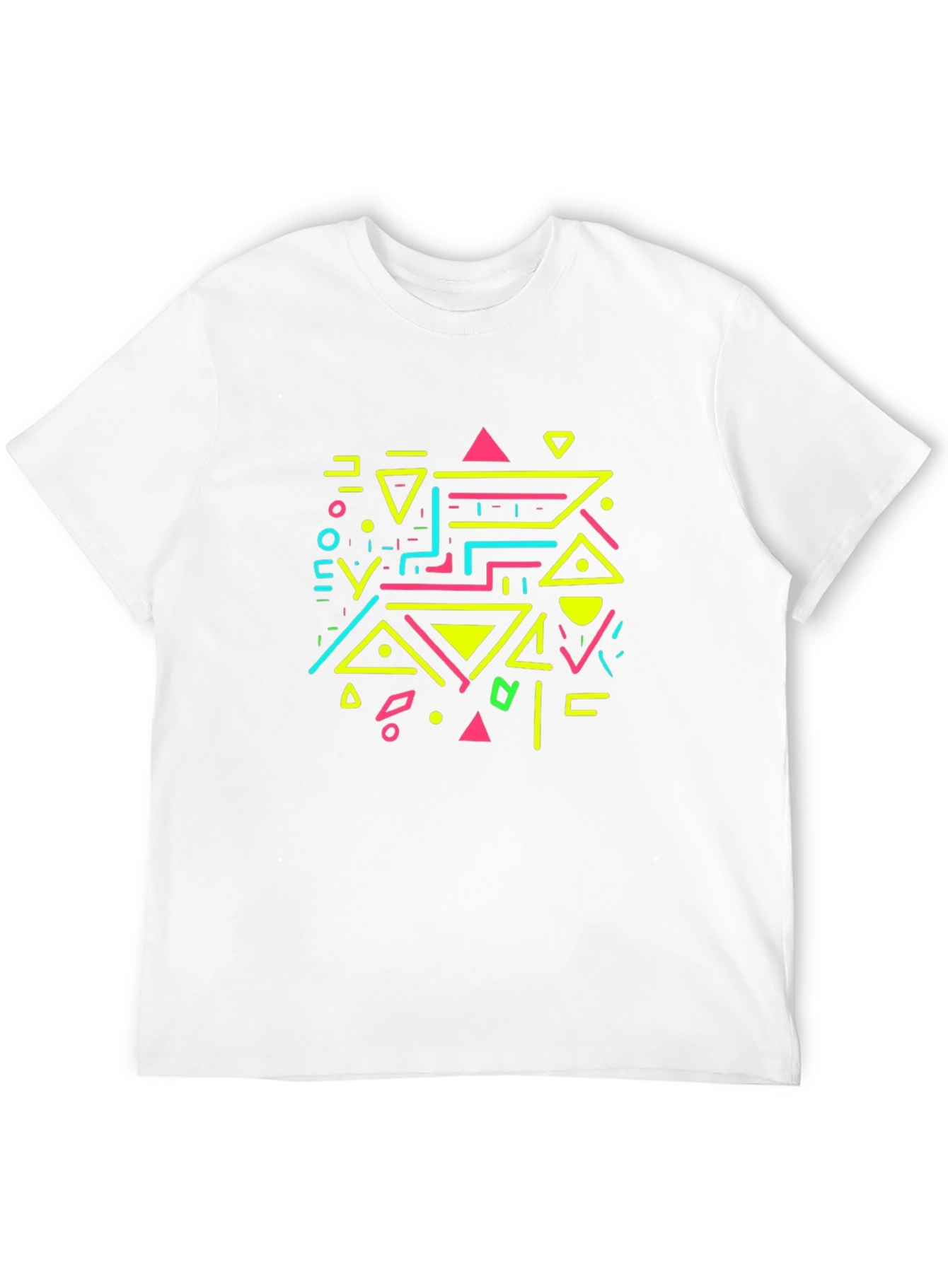Retro Geometric Graphic Print T-Shirt