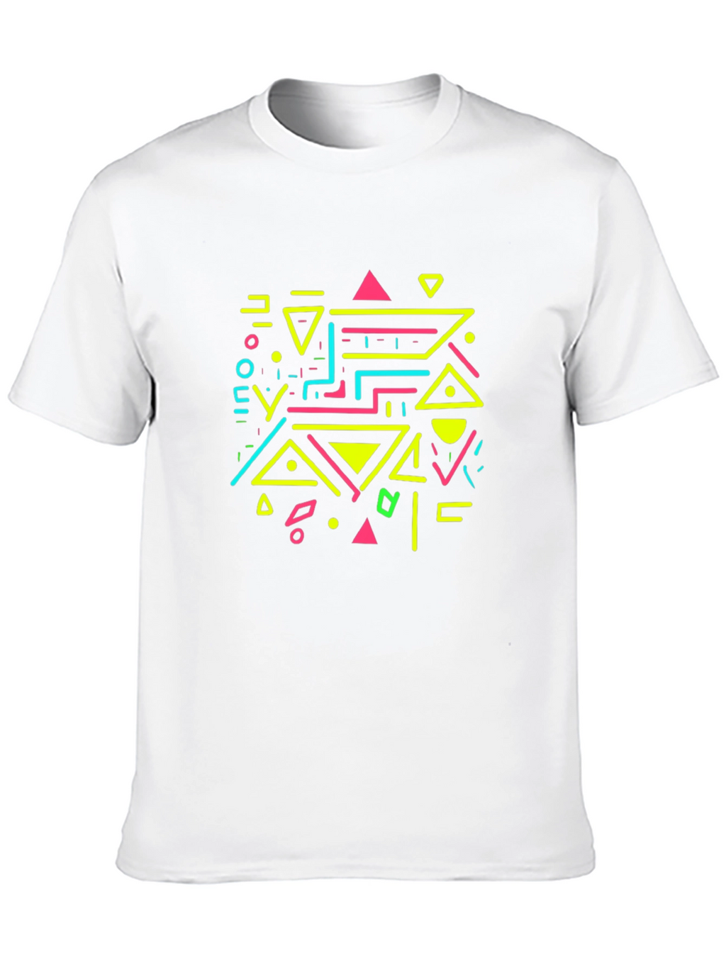 Retro Geometric Graphic Print T-Shirt