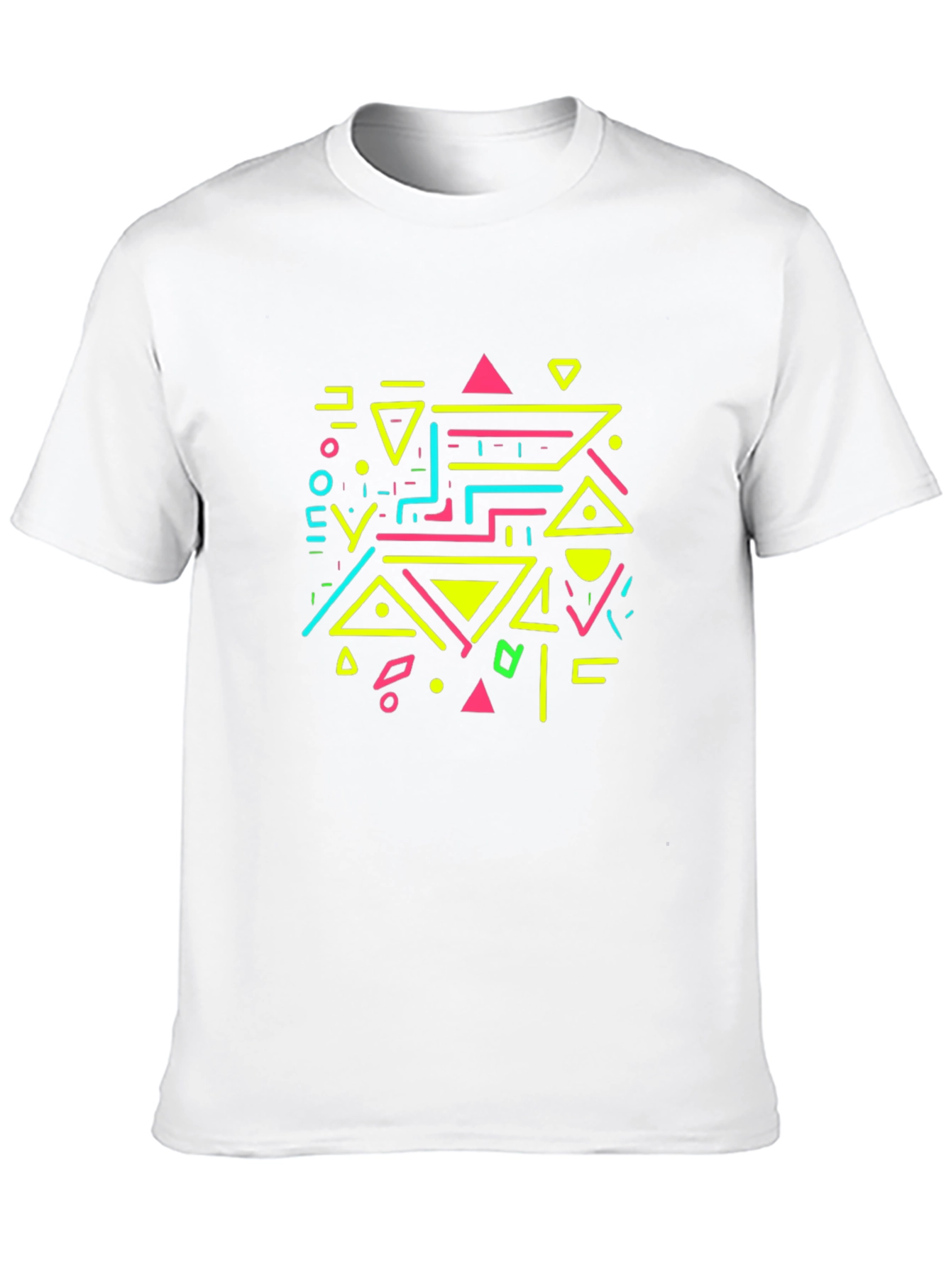 Retro Geometric Graphic Print T-Shirt