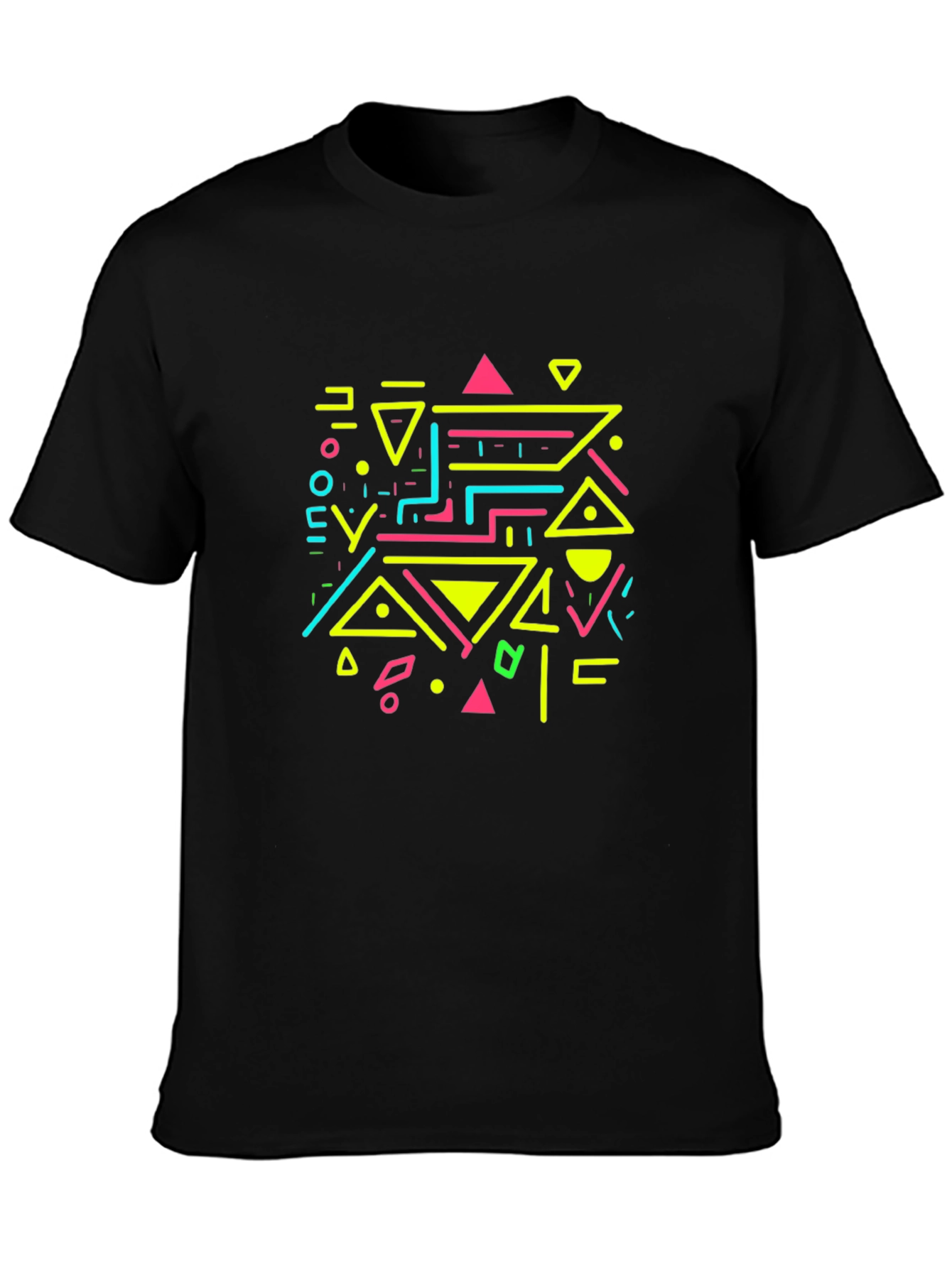 Retro Geometric Graphic Print T-Shirt