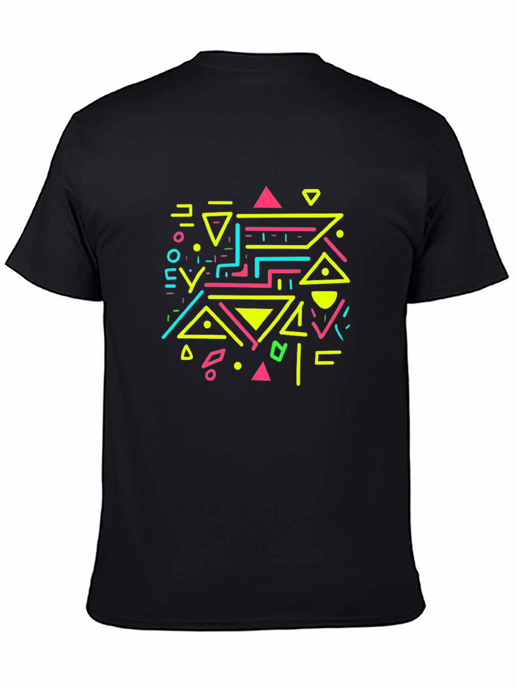 Retro Geometric Graphic Print T-Shirt