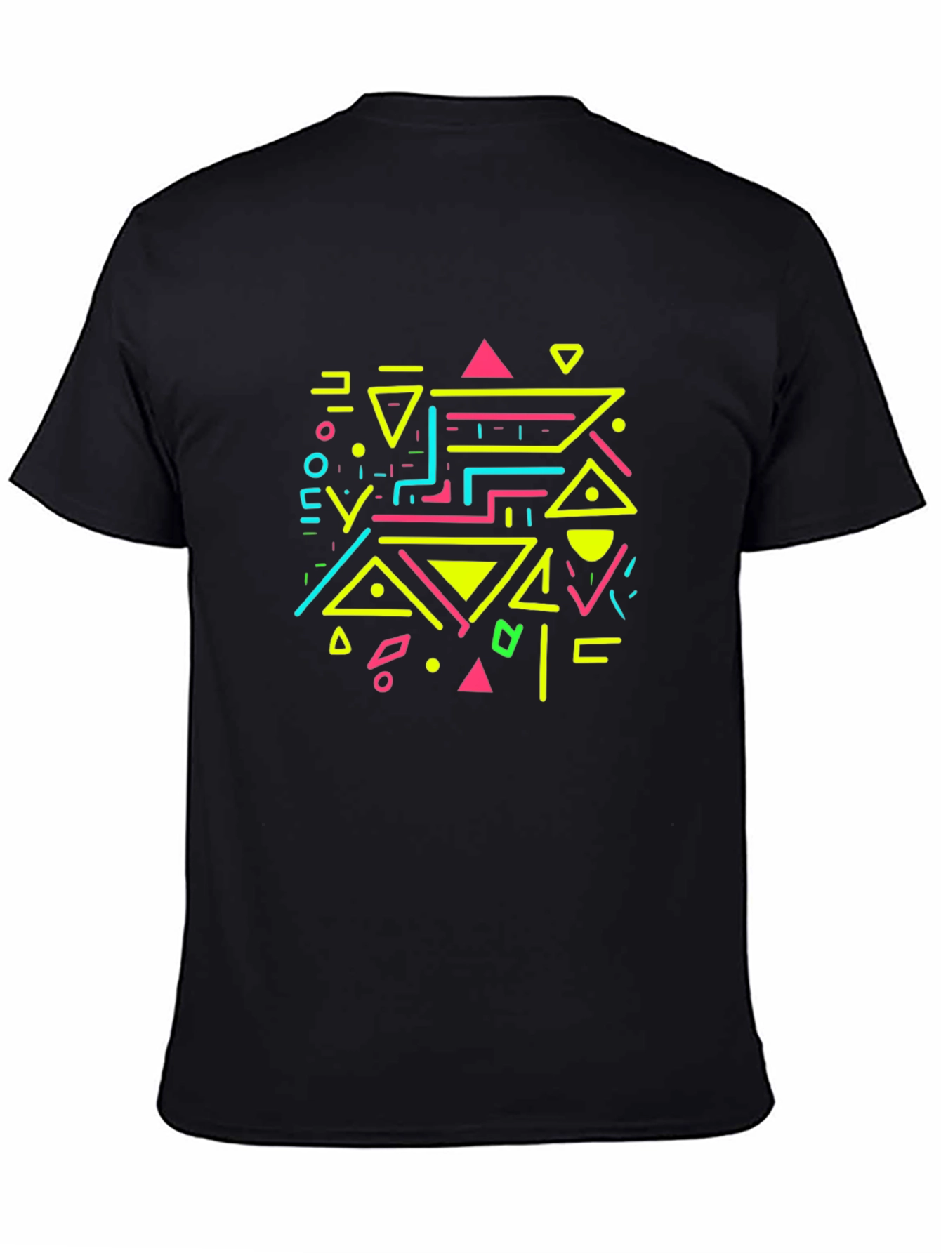 Retro Geometric Graphic Print T-Shirt