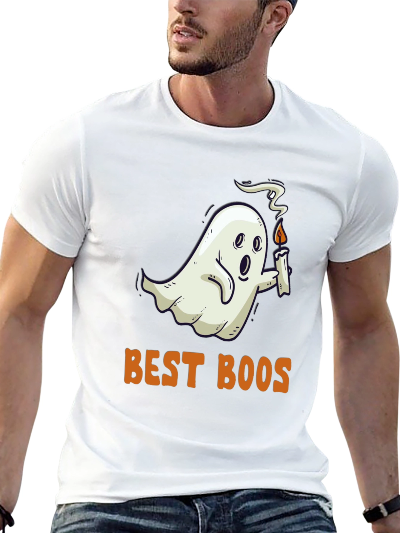 Funny Halloween Ghost Best Boos Graphic Tee