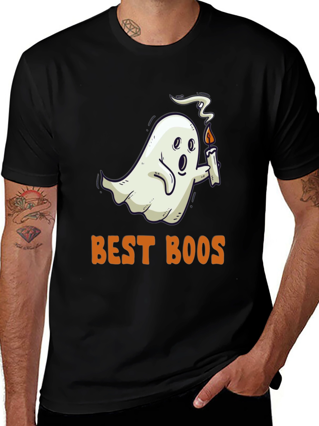 Funny Halloween Ghost Best Boos Graphic Tee
