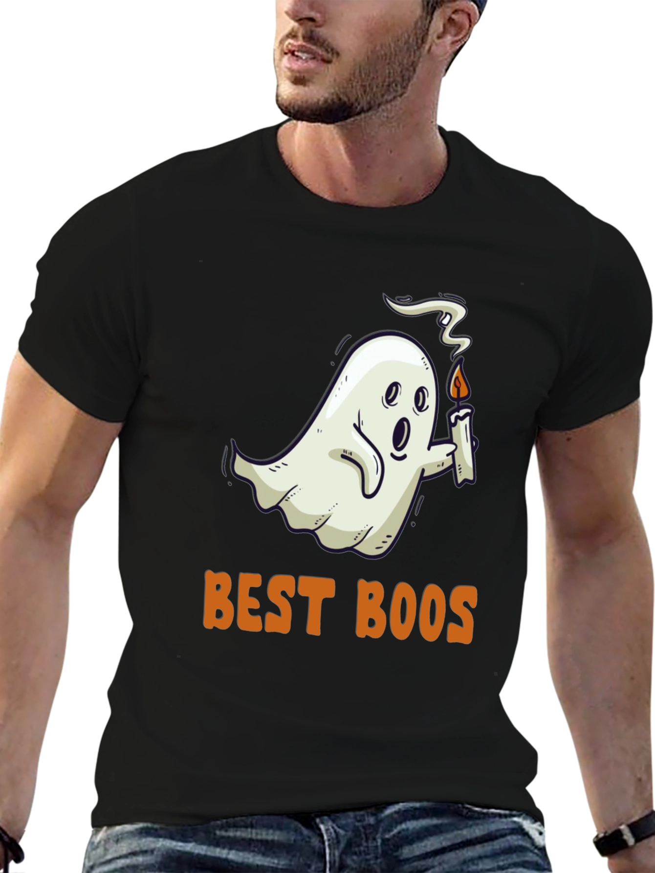 Funny Halloween Ghost Best Boos Graphic Tee