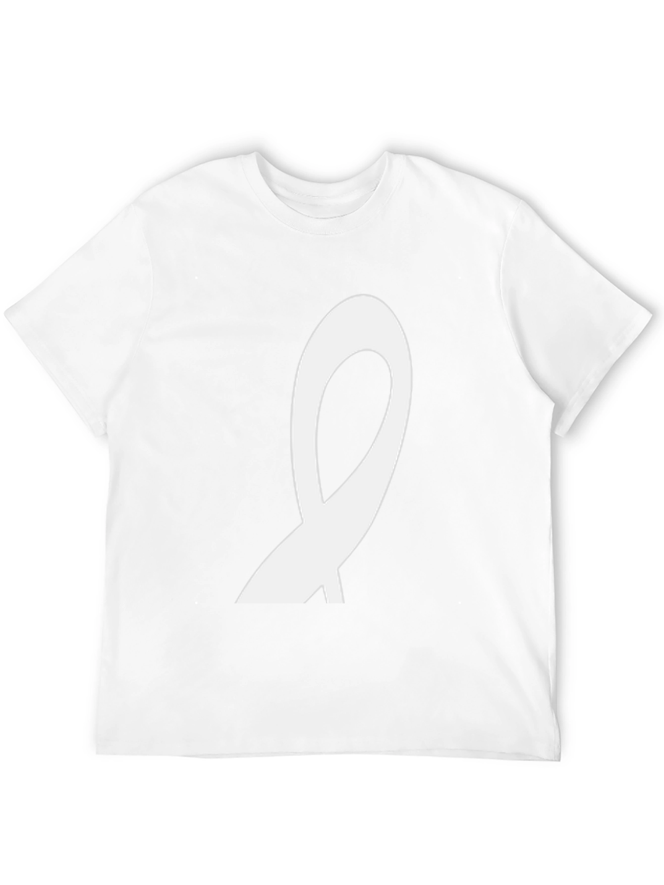 Black T-Shirt with Abstract White Design