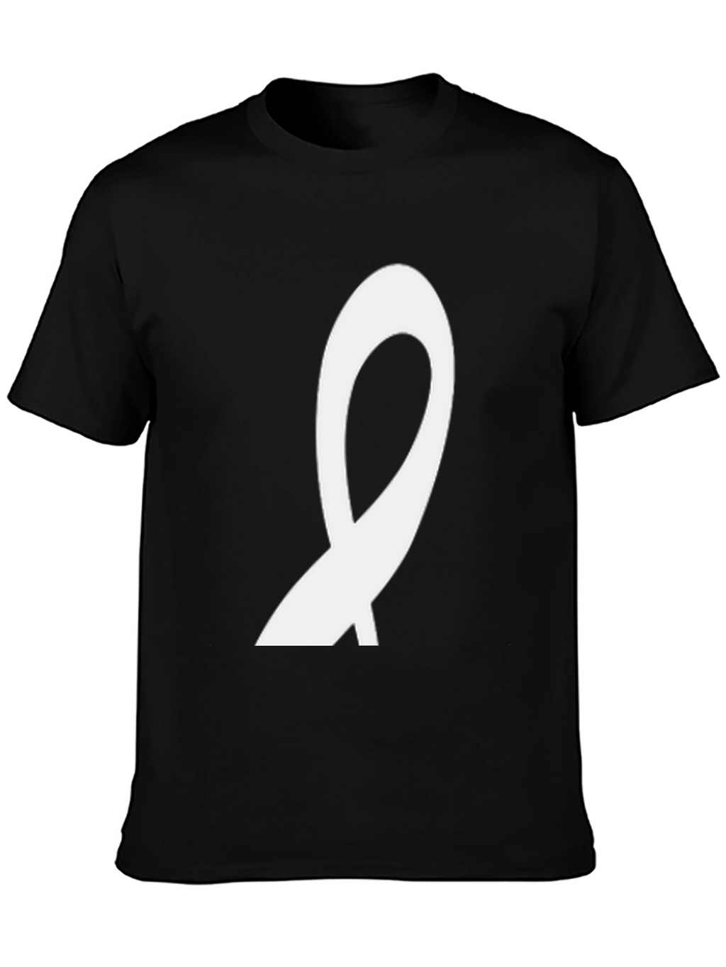 Black T-Shirt with Abstract White Design
