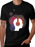 Abstract Headphone Graphic T-Shirt