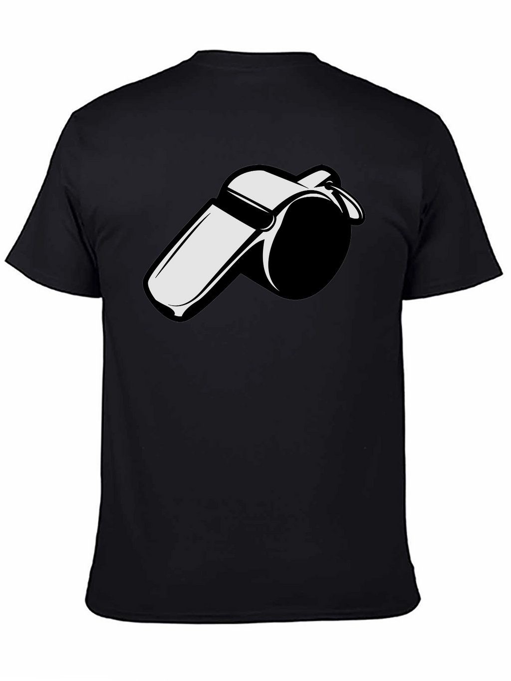 Whistle Graphic Tee - Black Cotton T-Shirt