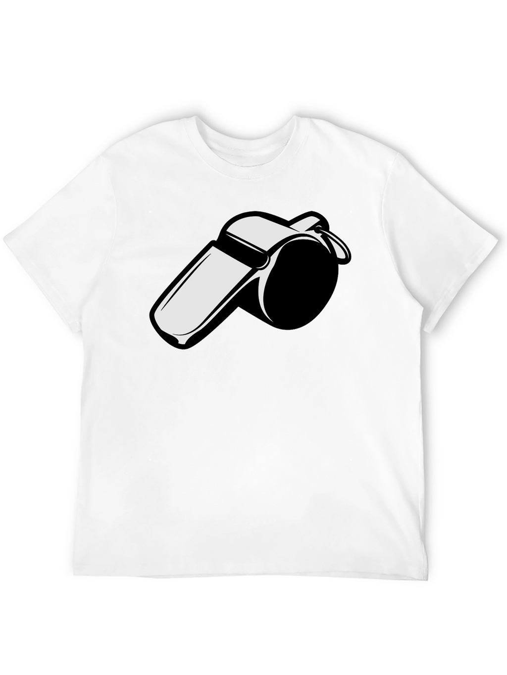 Whistle Graphic Tee - Black Cotton T-Shirt