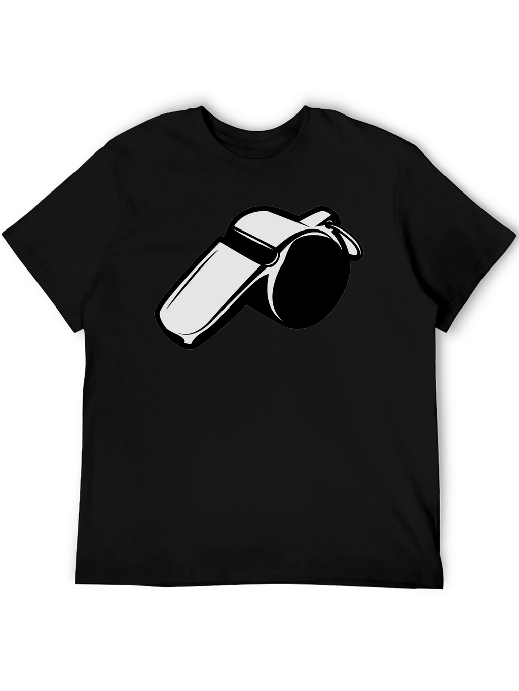 Whistle Graphic Tee - Black Cotton T-Shirt