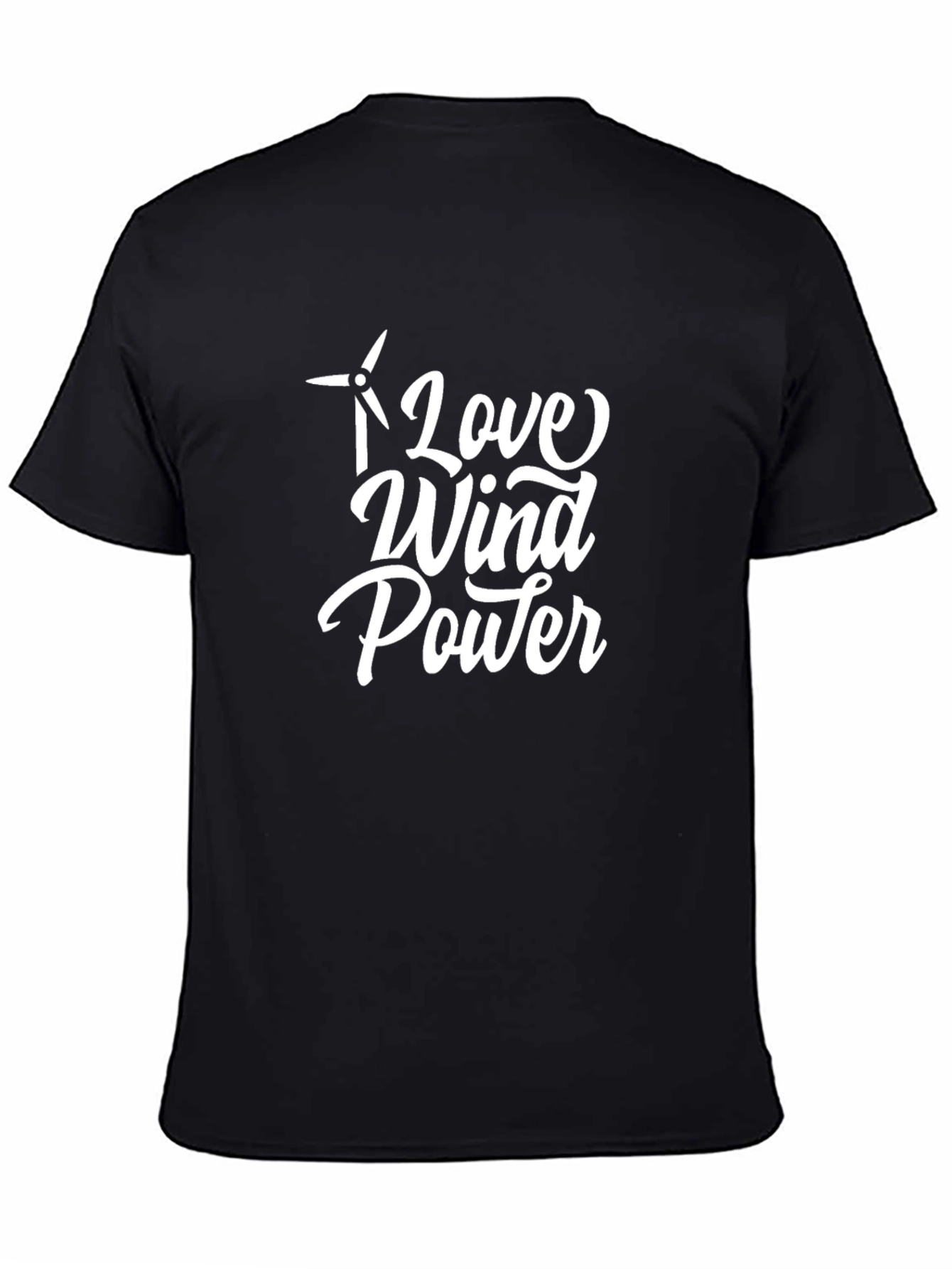Love Wind Power Graphic Tee - Black Cotton Blend