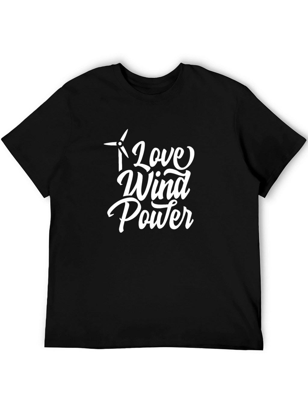Love Wind Power Graphic Tee - Black Cotton Blend