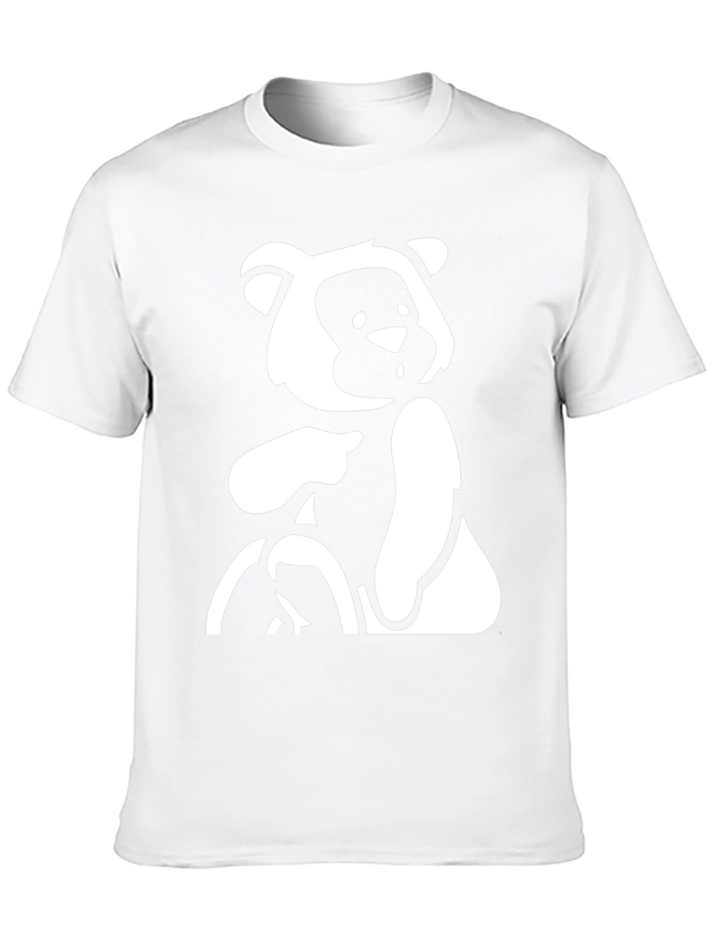 Black T-Shirt with Bear Graphic