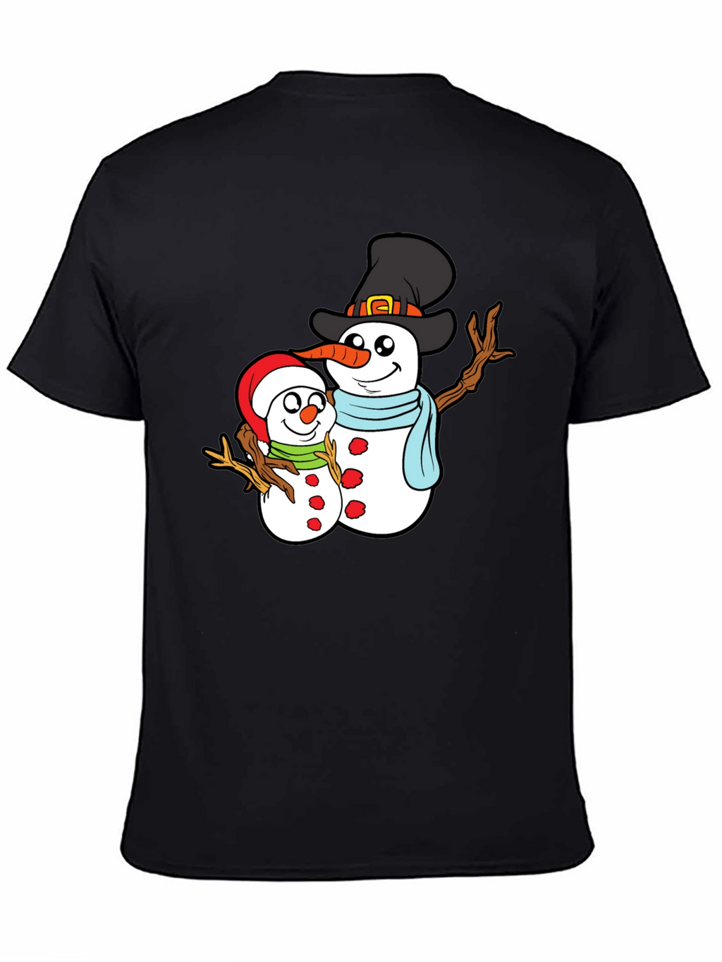 Snowman Family Graphic T-Shirt