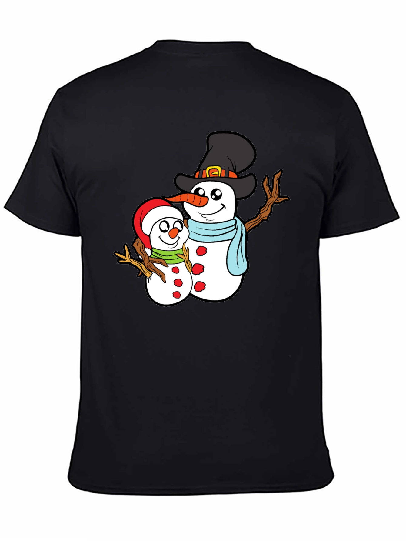 Snowman Family Graphic T-Shirt