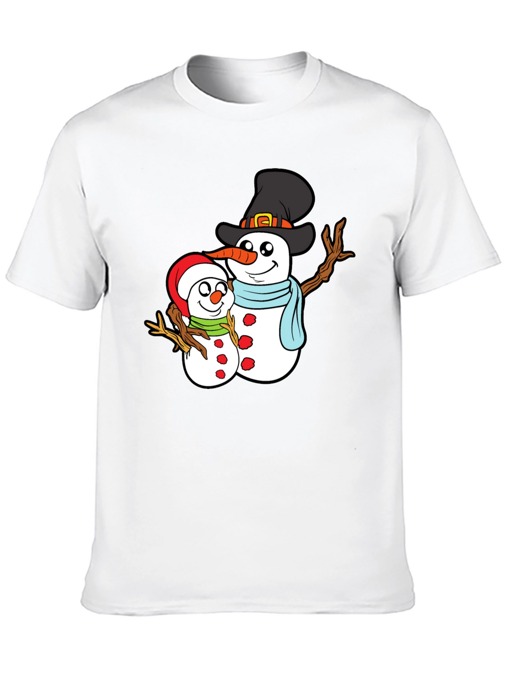 Snowman Family Graphic T-Shirt
