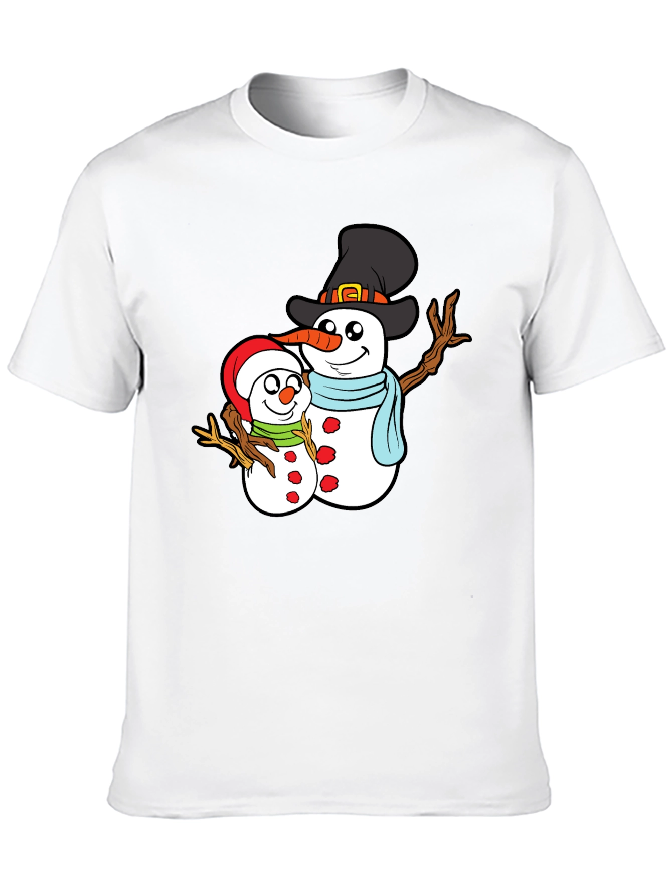 Snowman Family Graphic T-Shirt