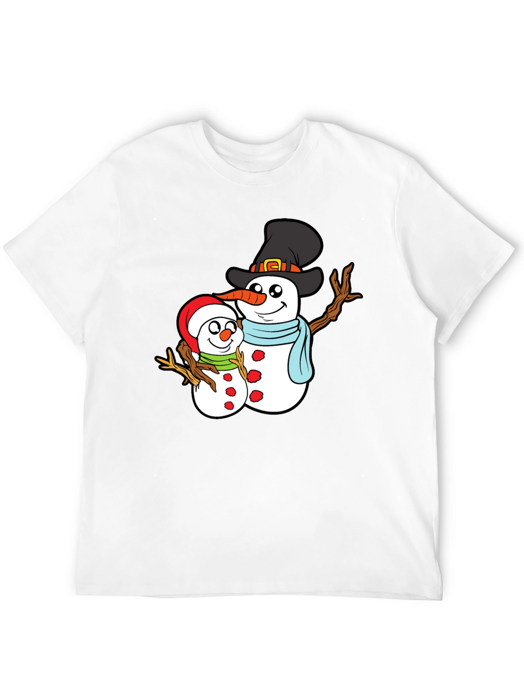 Snowman Family Graphic T-Shirt