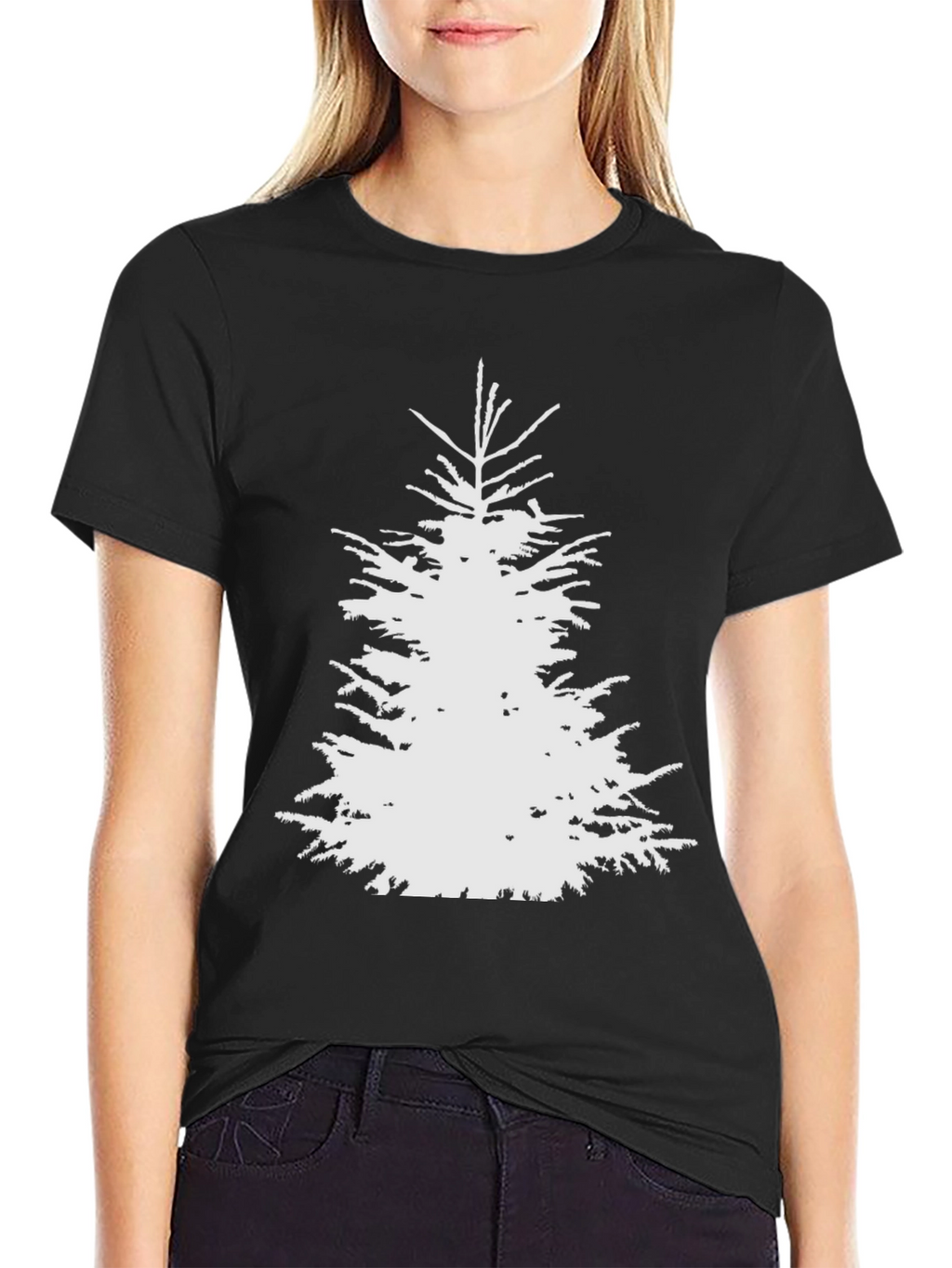 Christmas Tree Graphic Tee - Mens Black T-Shirt