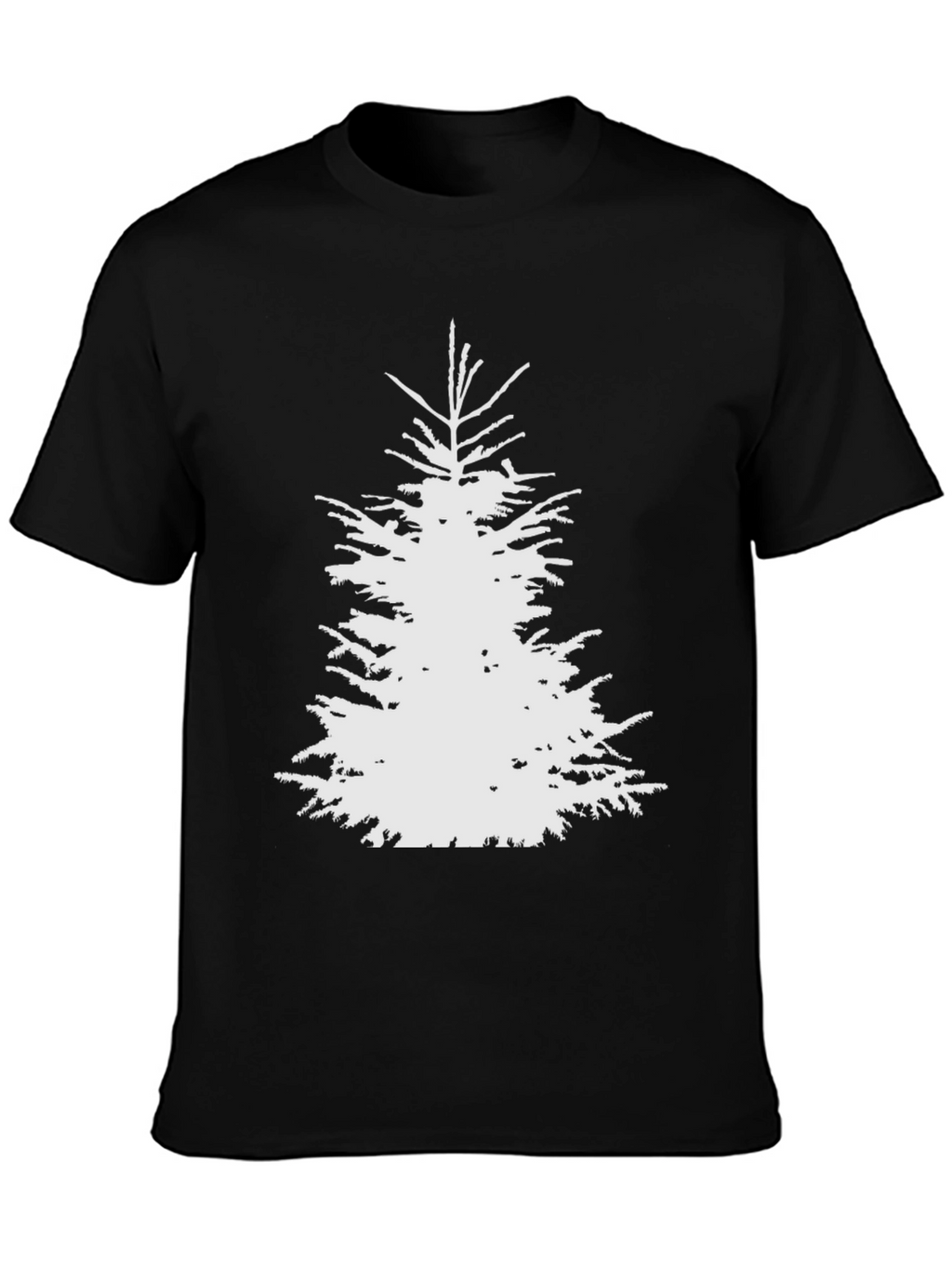 Christmas Tree Graphic Tee - Mens Black T-Shirt