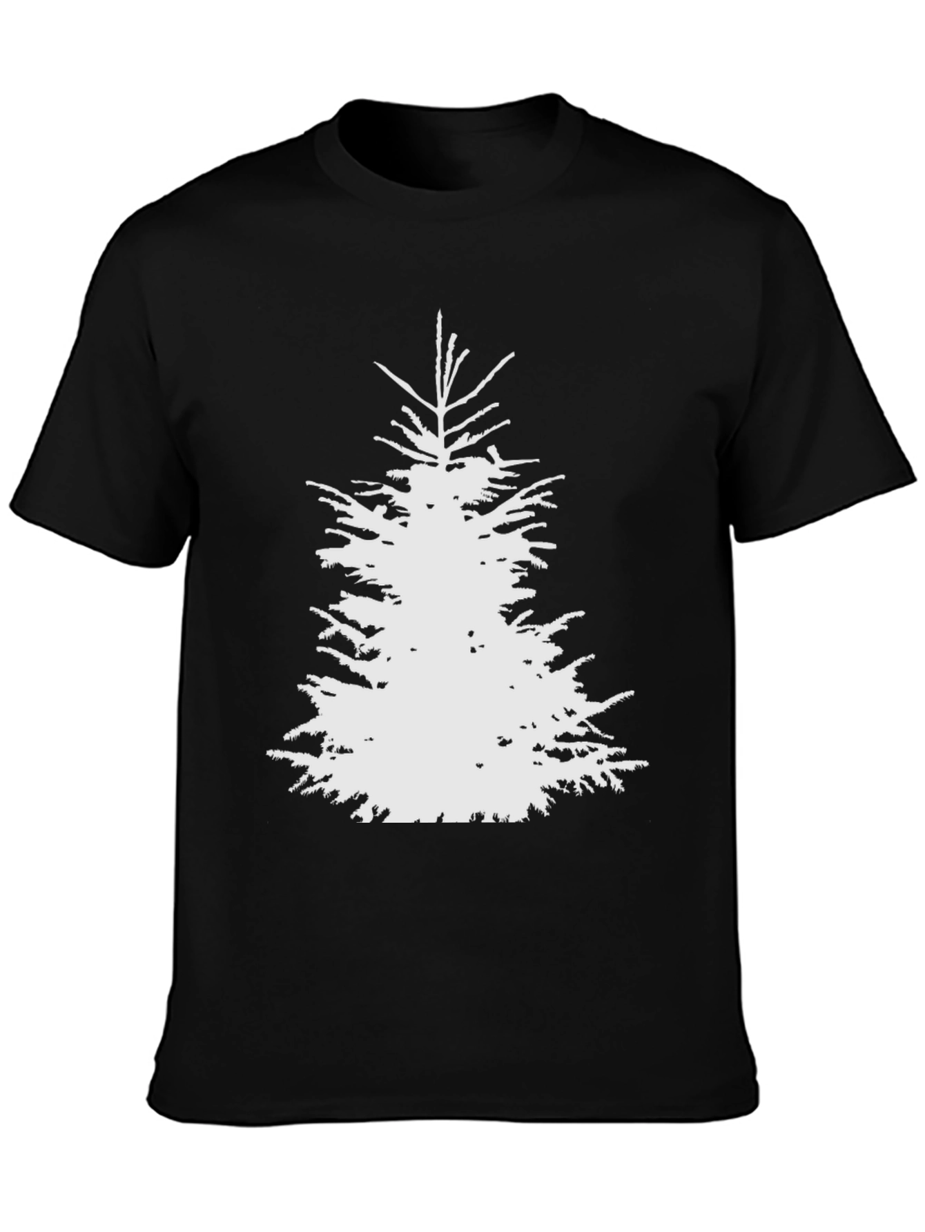 Christmas Tree Graphic Tee - Mens Black T-Shirt