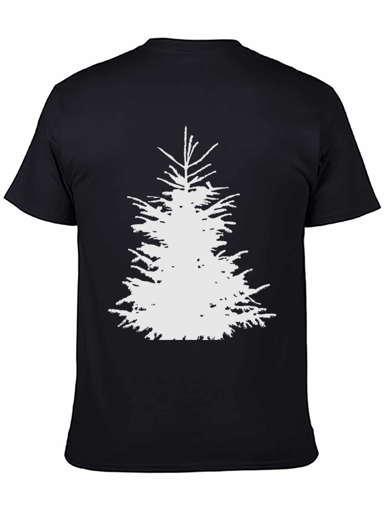 Christmas Tree Graphic Tee - Mens Black T-Shirt