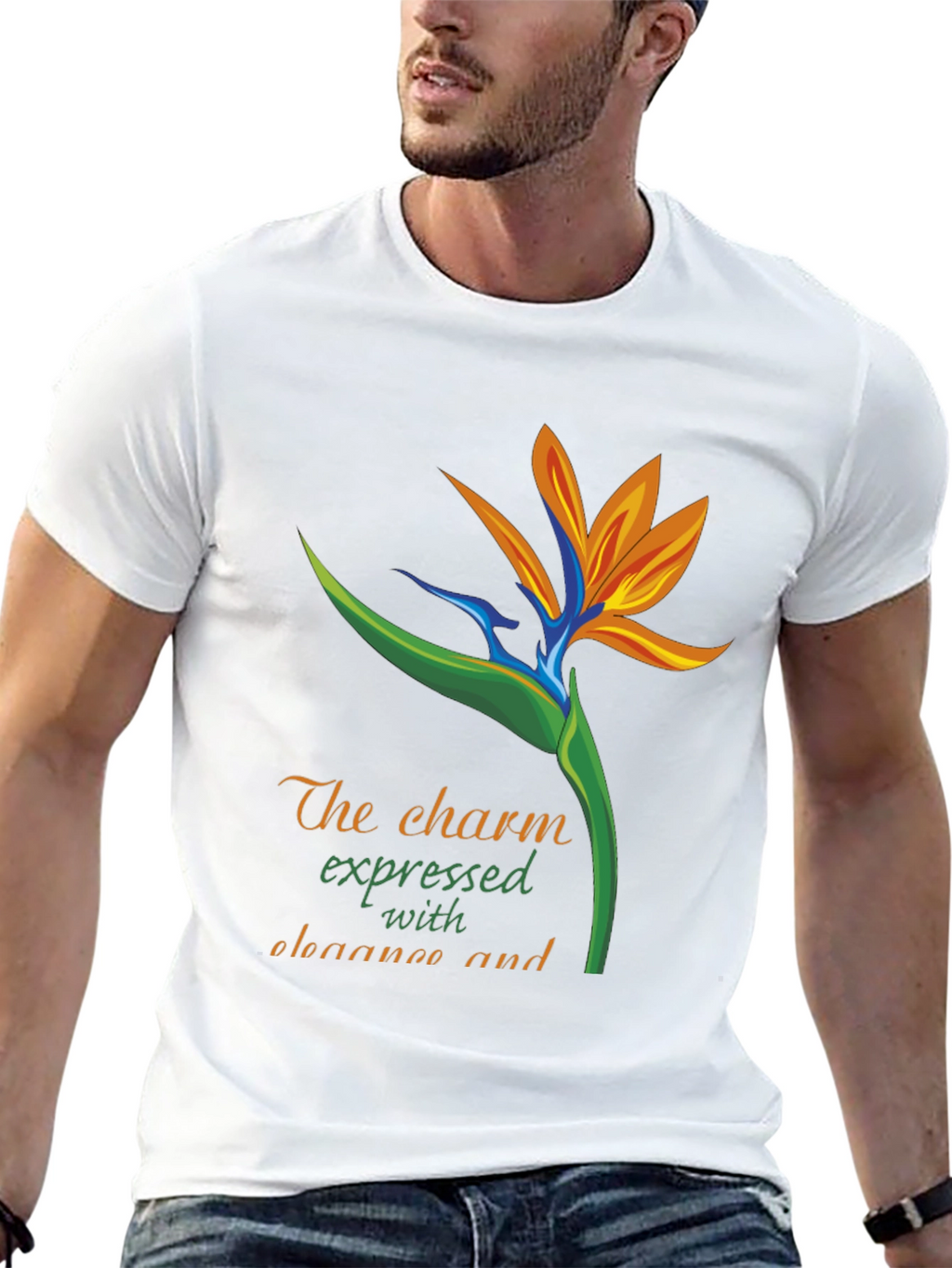 Bird of Paradise Graphic Tee - Expressive & Elegant