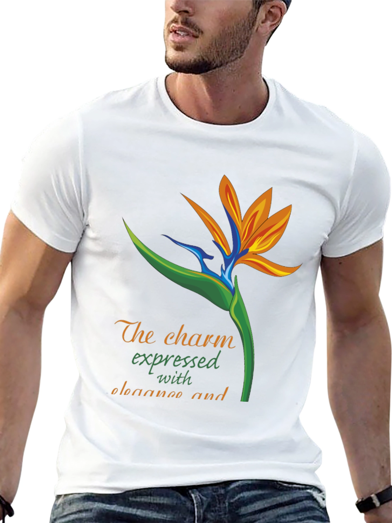 Bird of Paradise Graphic Tee - Expressive & Elegant