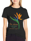 Bird of Paradise Graphic Tee - Expressive & Elegant