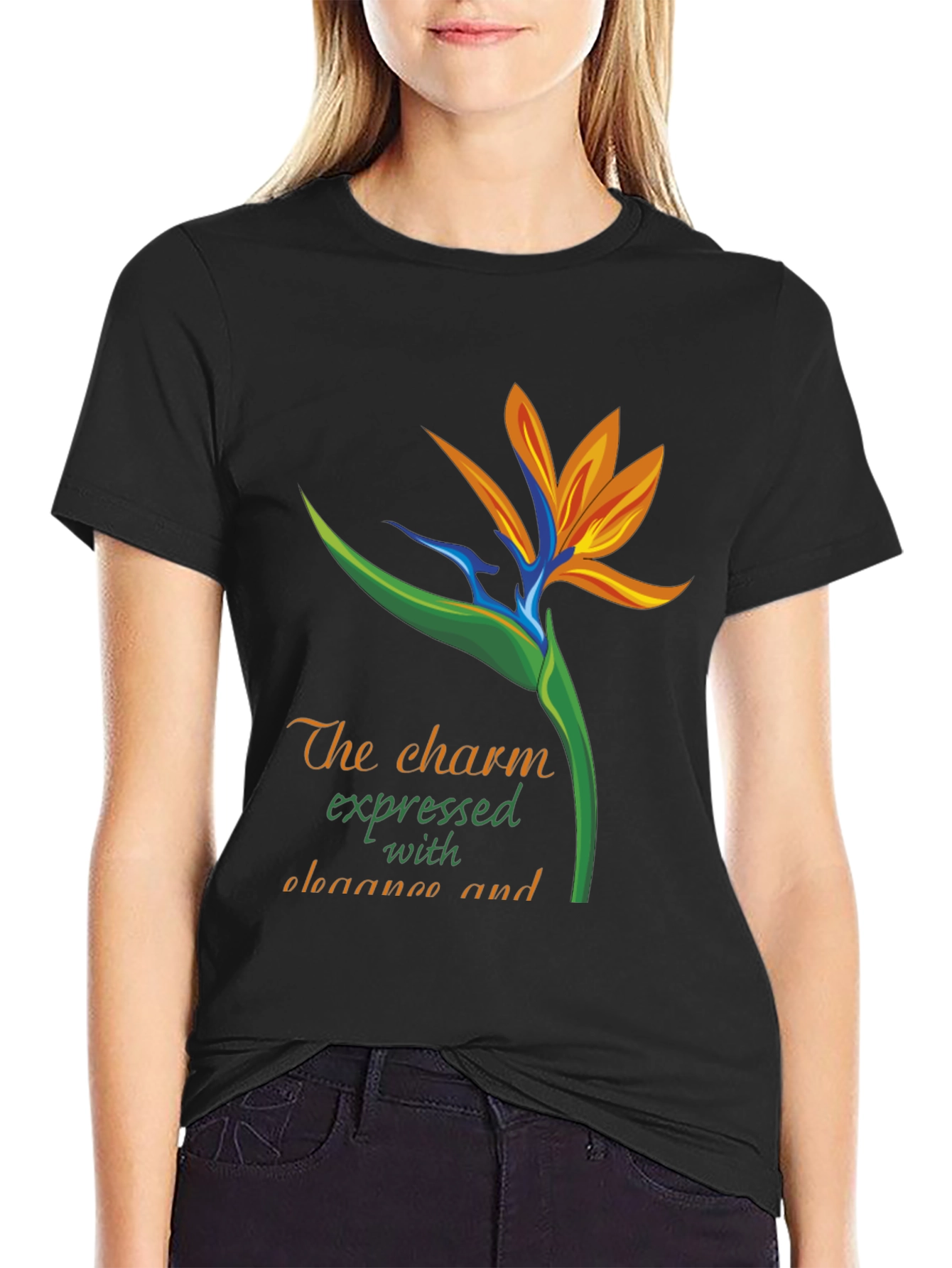 Bird of Paradise Graphic Tee - Expressive & Elegant