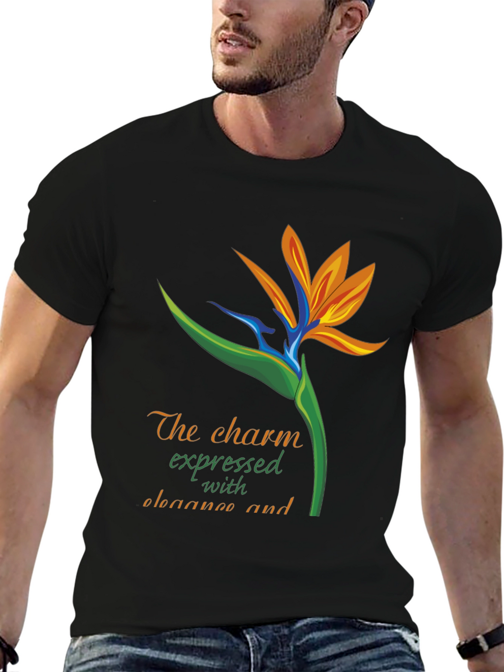 Bird of Paradise Graphic Tee - Expressive & Elegant