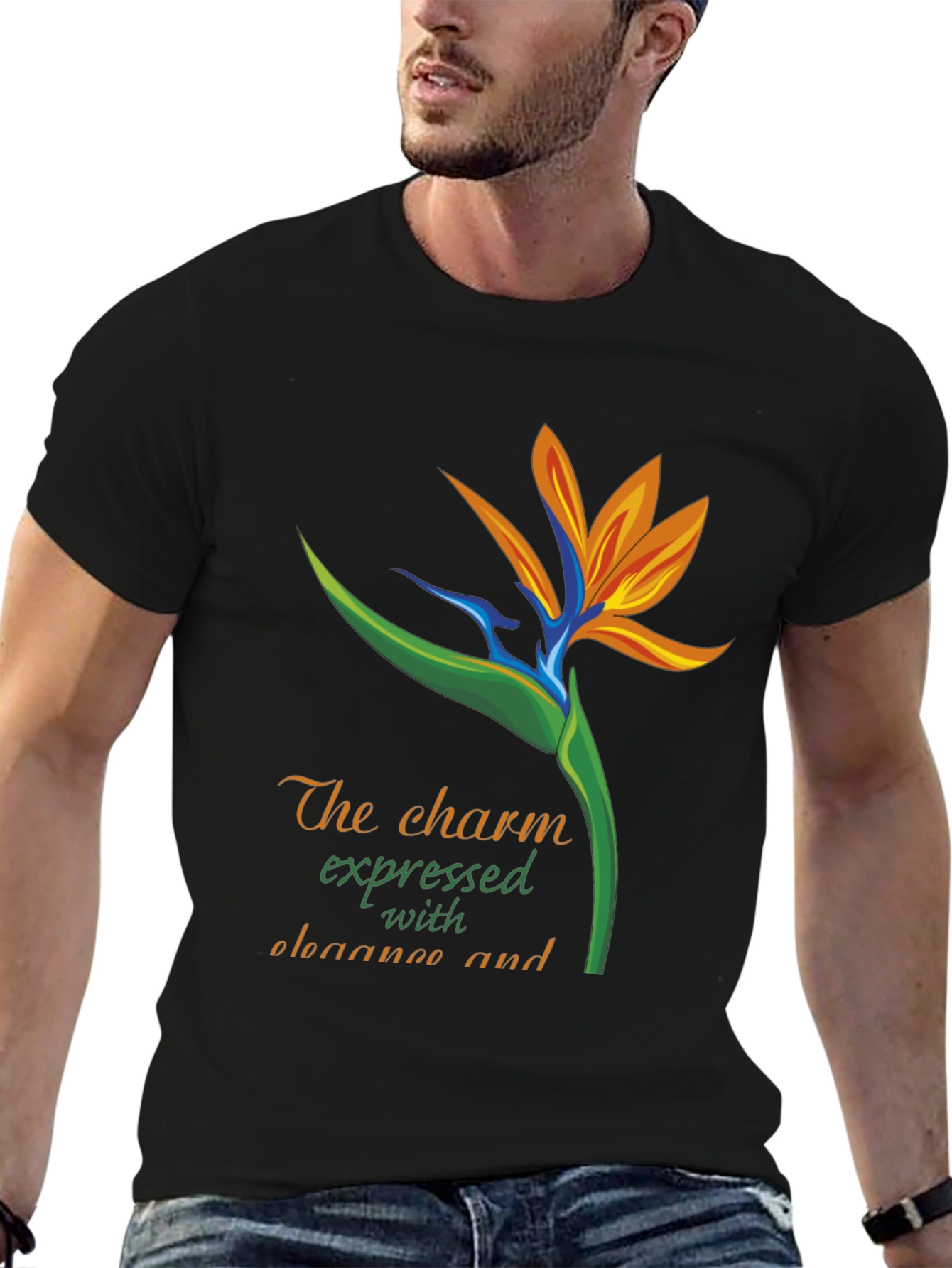 Bird of Paradise Graphic Tee - Expressive & Elegant