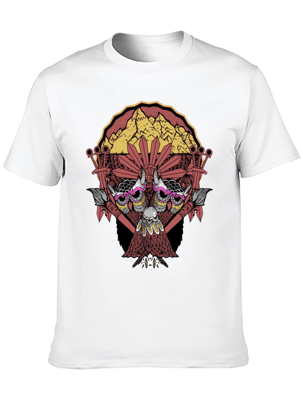 Skull & Mountain Graphic Print Tee