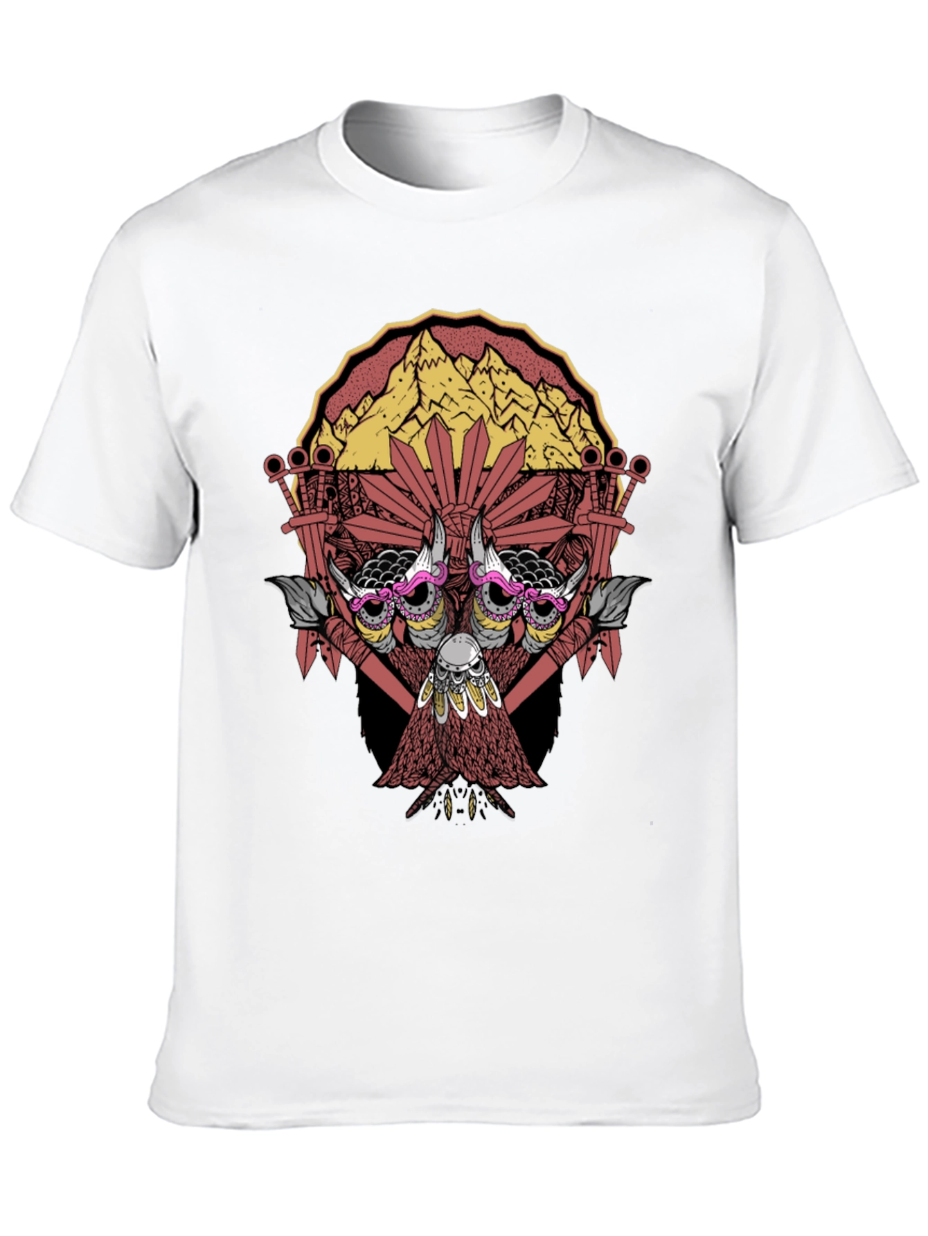 Skull & Mountain Graphic Print Tee