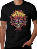 Skull & Mountain Graphic Print Tee