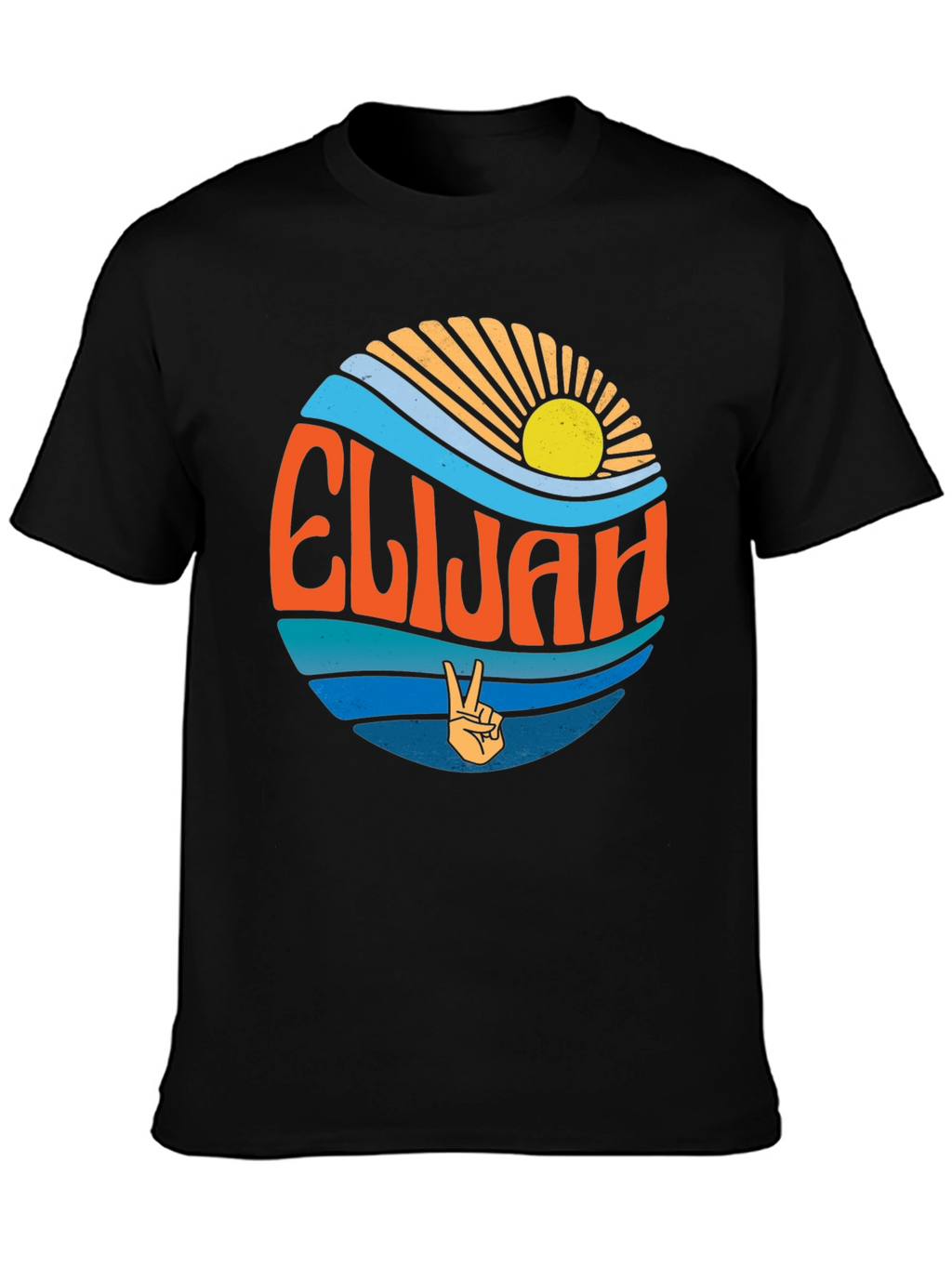 Elijah Retro Wave T-Shirt - Peace & Sun
