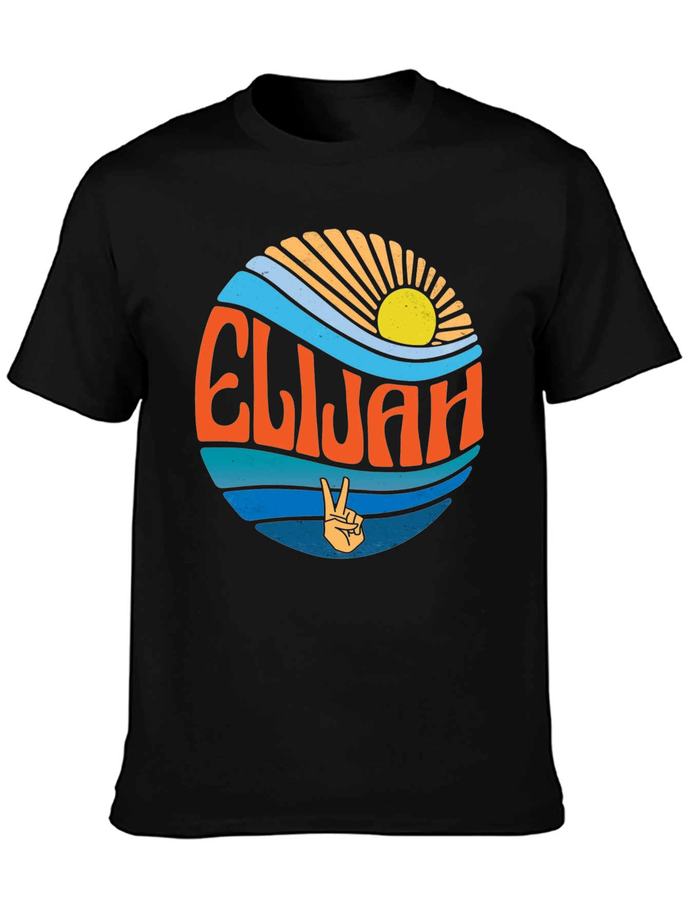 Elijah Retro Wave T-Shirt - Peace & Sun