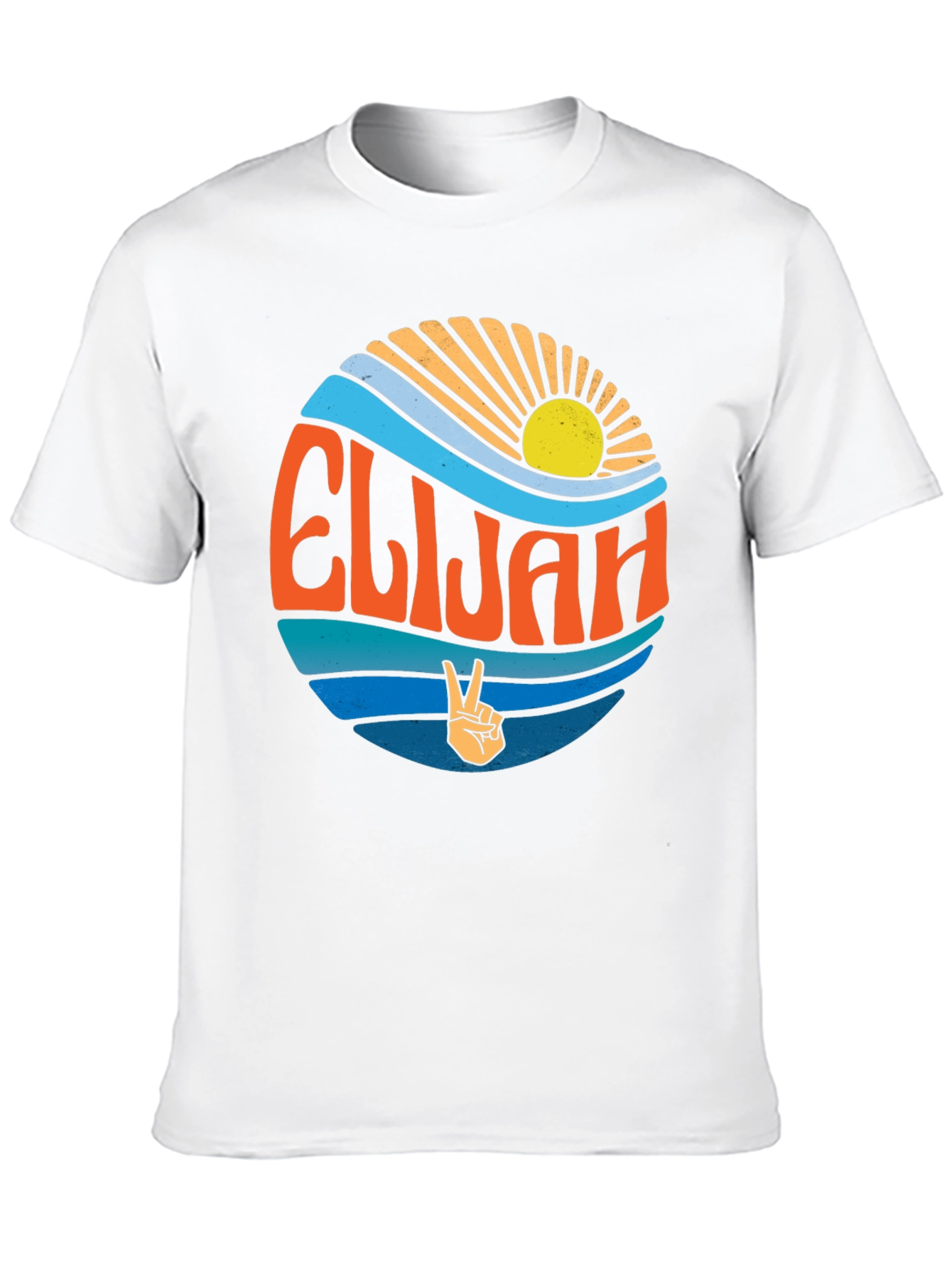 Elijah Retro Wave T-Shirt - Peace & Sun