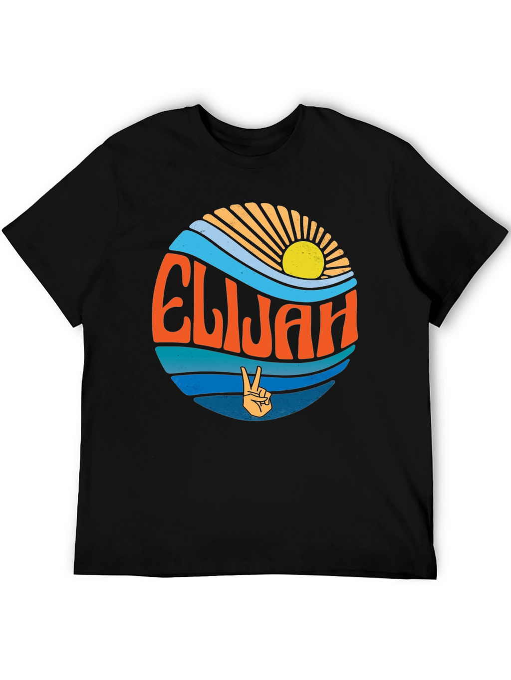 Elijah Retro Wave T-Shirt - Peace & Sun