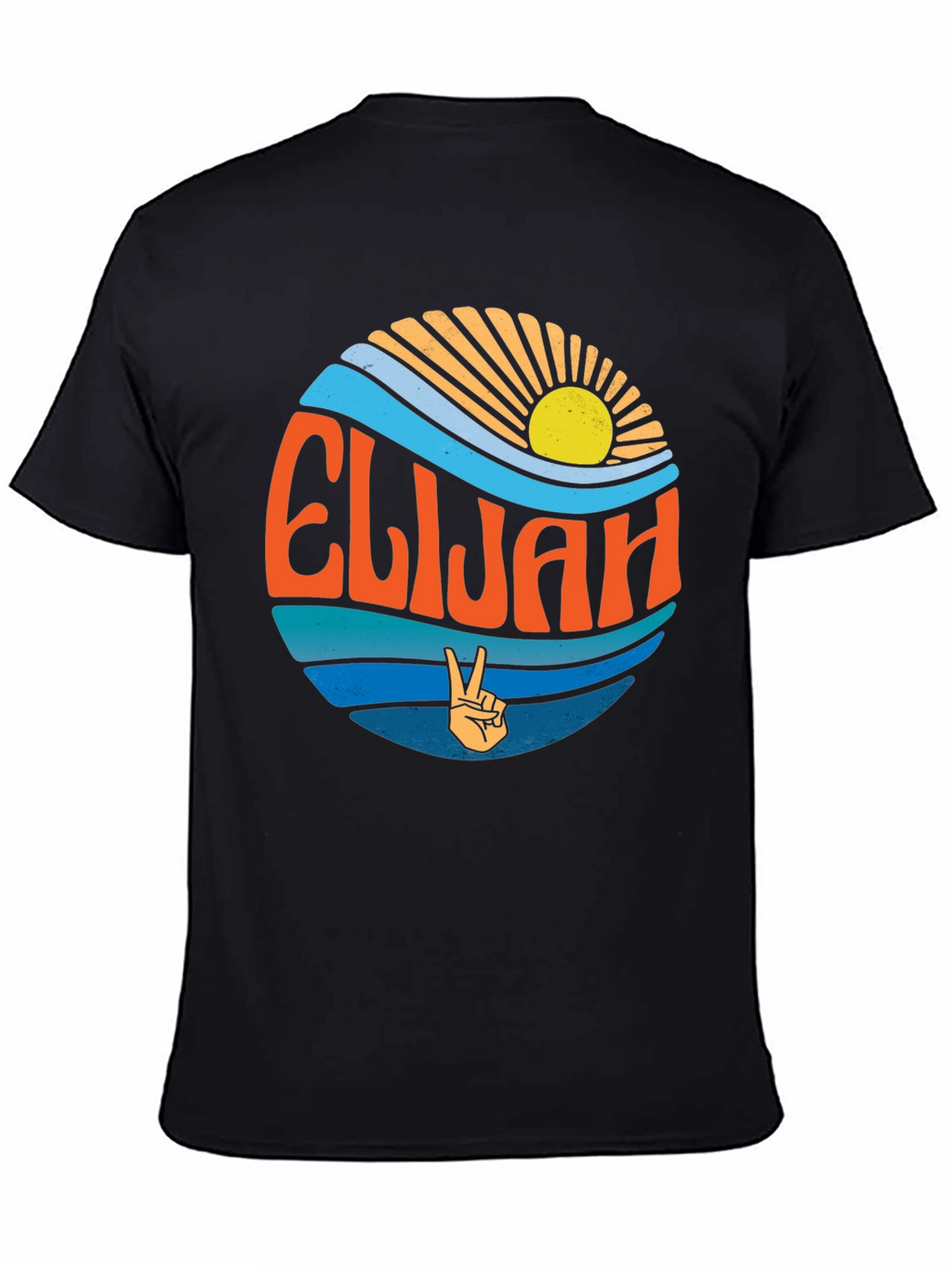 Elijah Retro Wave T-Shirt - Peace & Sun