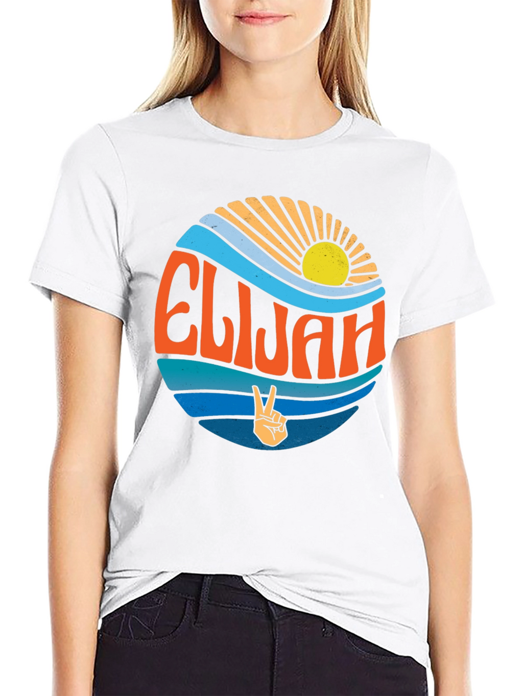 Elijah Retro Wave T-Shirt - Peace & Sun