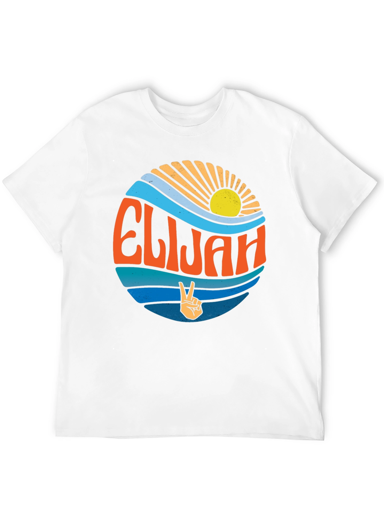 Elijah Retro Wave T-Shirt - Peace & Sun