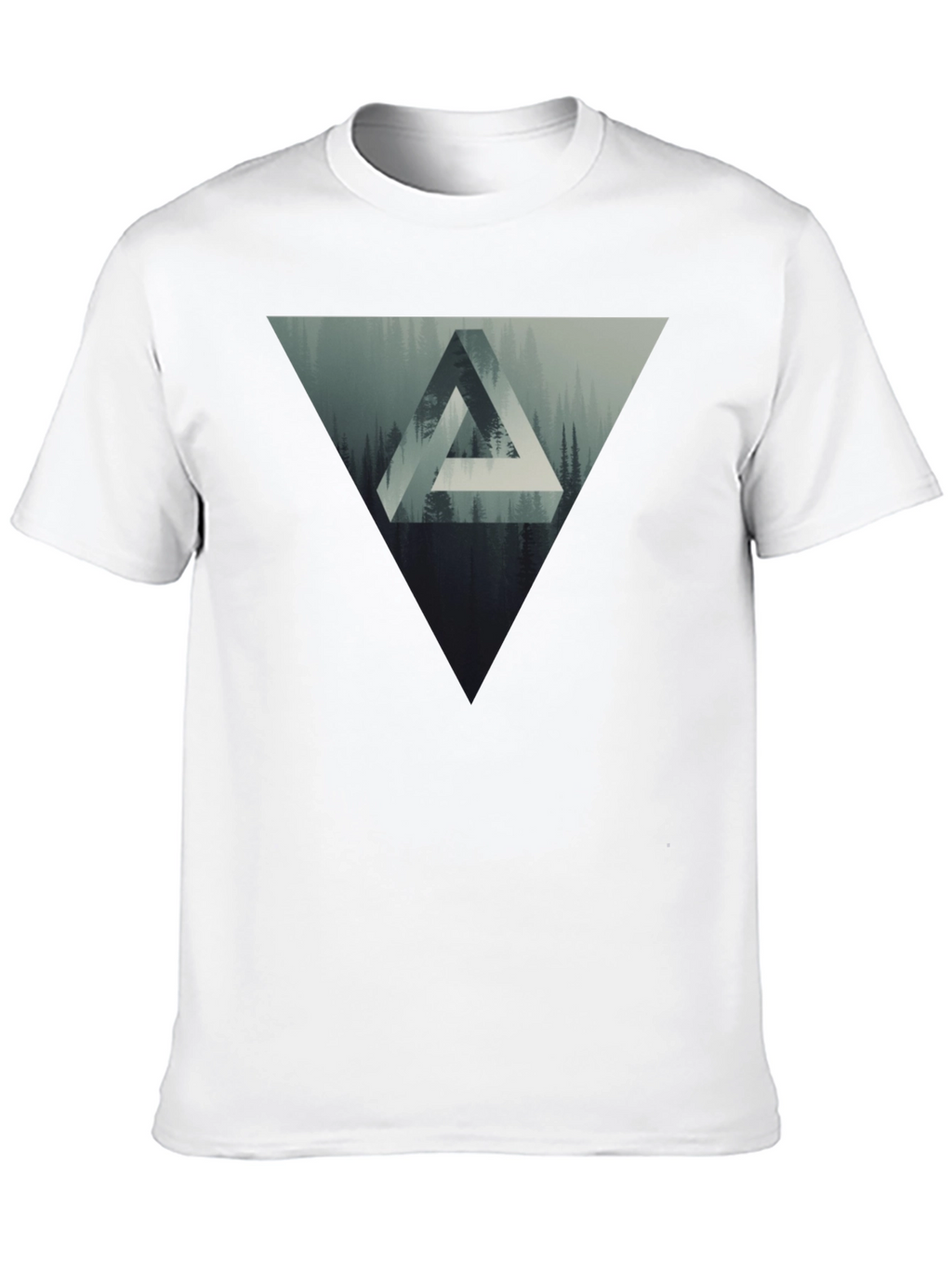 Geometric Forest Graphic T-Shirt